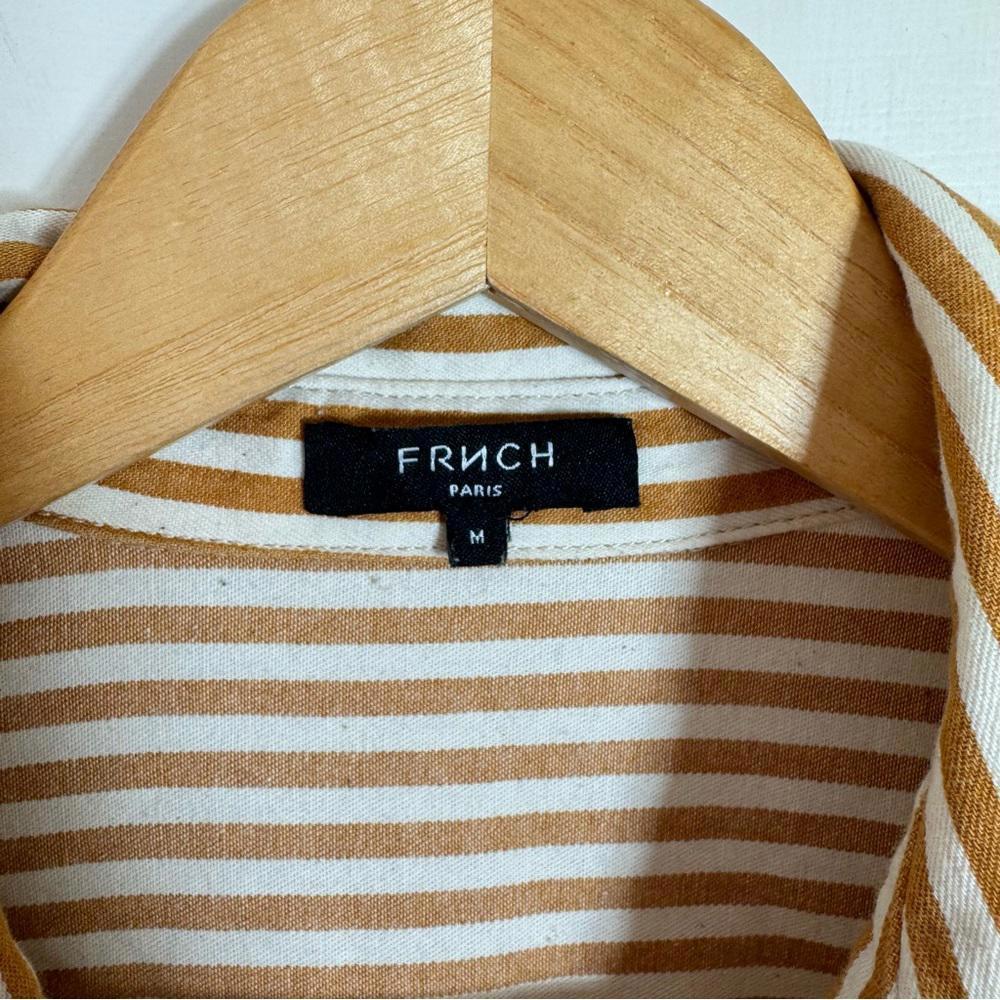 Frnch Alea Cotton Button Down Collared Stripe Dre… - image 3